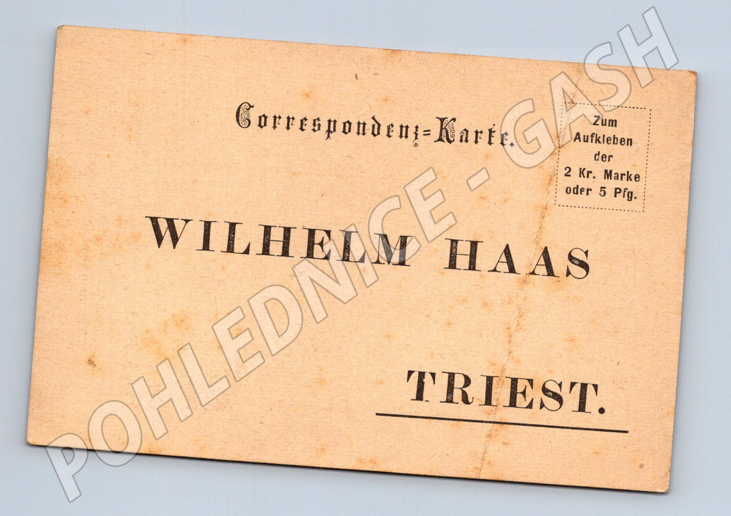 Pohlednice Itálie Terst korespondenční karta Wilhelm Haas (BM26175)