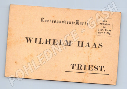 Pohlednice Itálie Terst korespondenční karta Wilhelm Haas (BM26175)