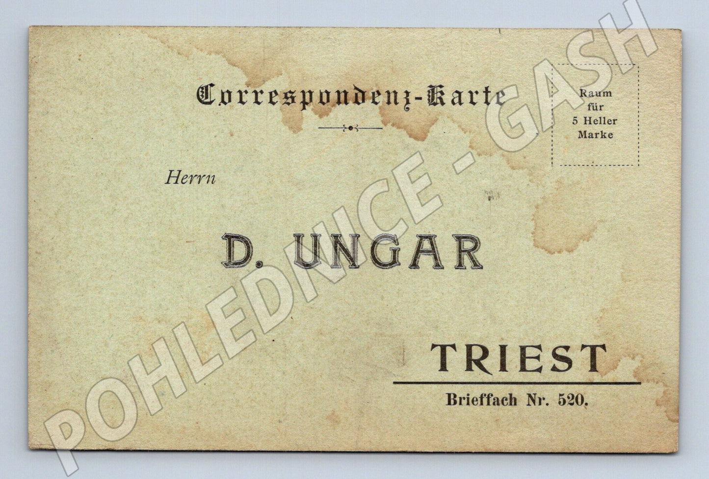 Pohlednice Itálie Terst objednávkový formulář 1905 (BM26176)