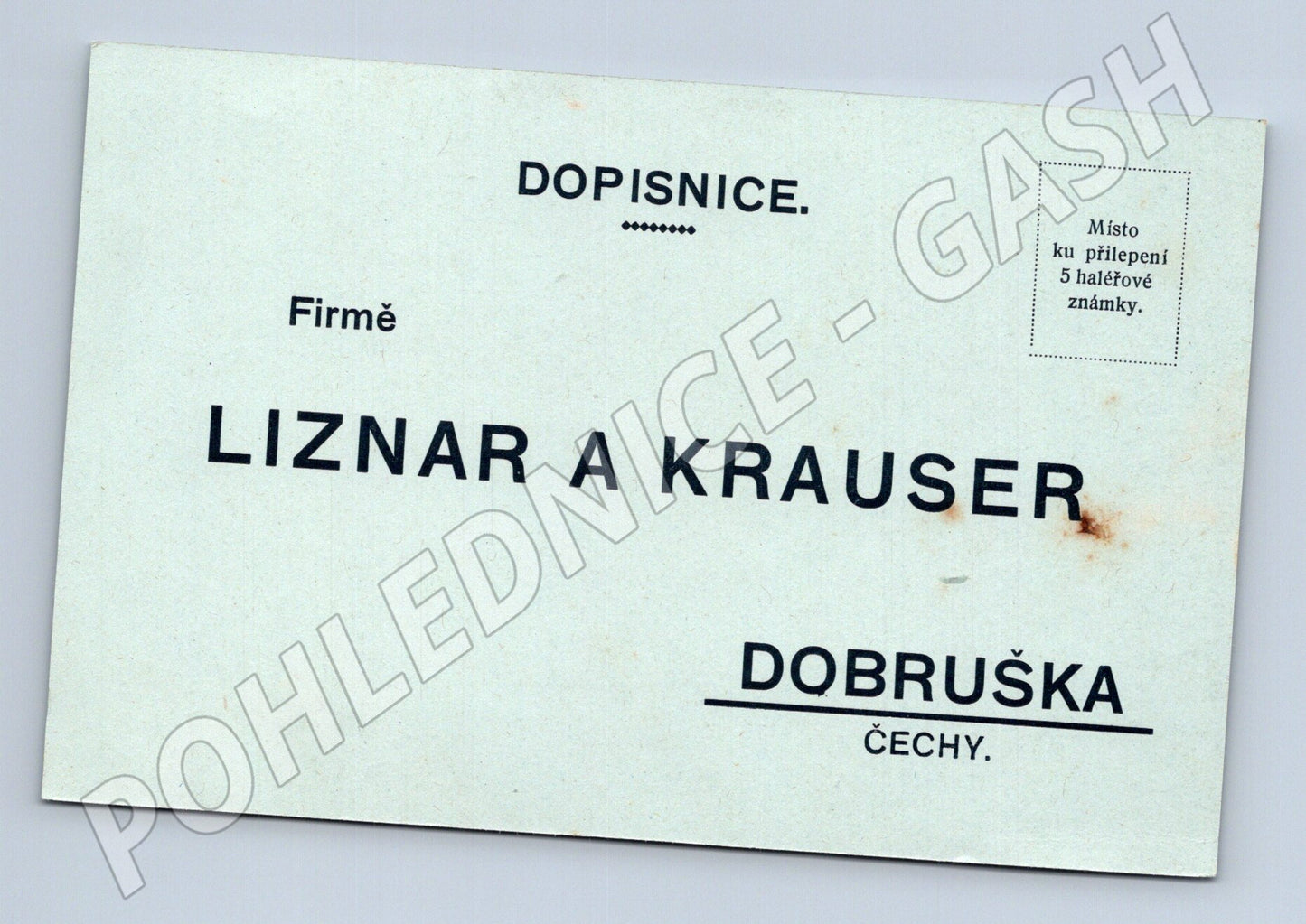 Pohlednice Dobruška reklamní dopisnice Liznar a Krauser (BM26179)