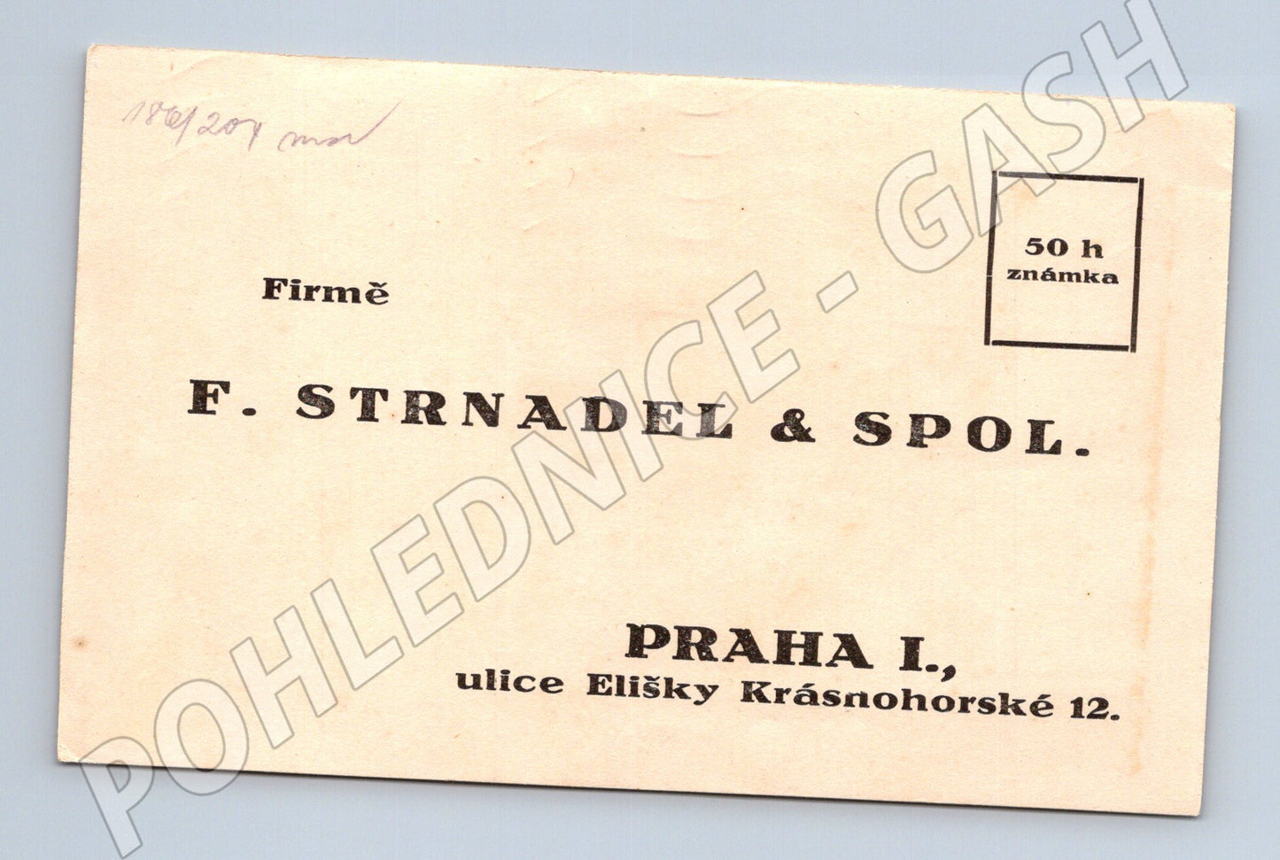Pohlednice Praha reklamní F. Strnadel & Spol. (BM26180)
