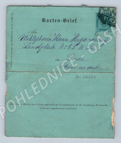 Pohlednice Rakousko Graz dopisnice Karten-Brief (BM26204)