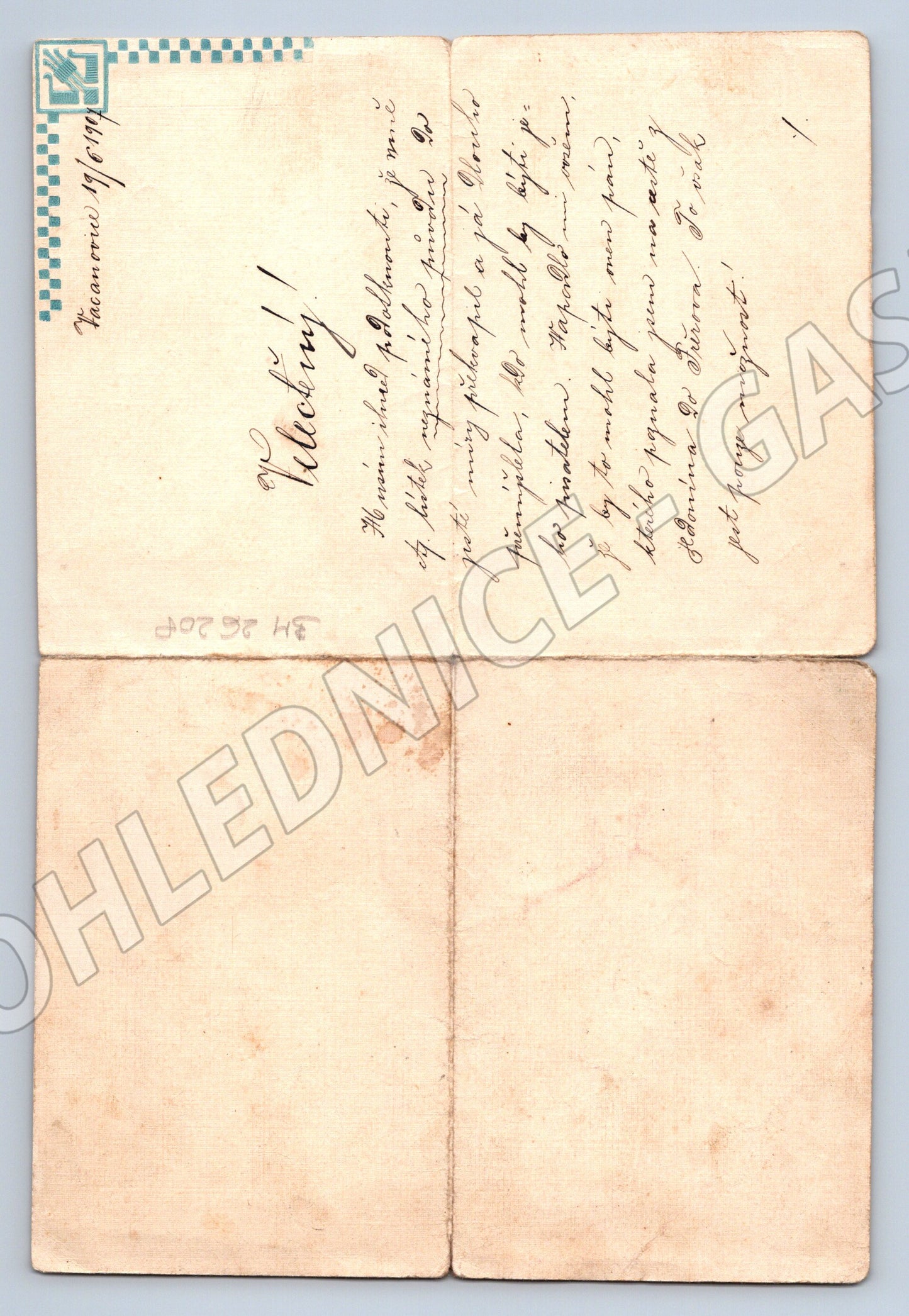 Pohlednice Krasanores ručně psaný dopis (BM26208)