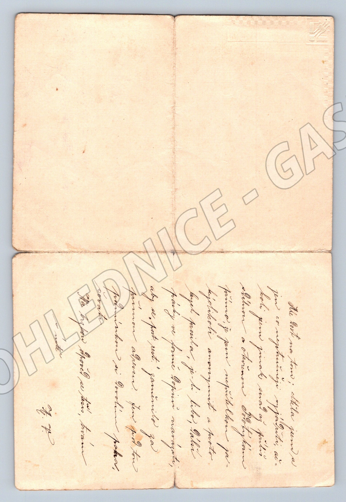 Pohlednice Krasanores ručně psaný dopis (BM26208)