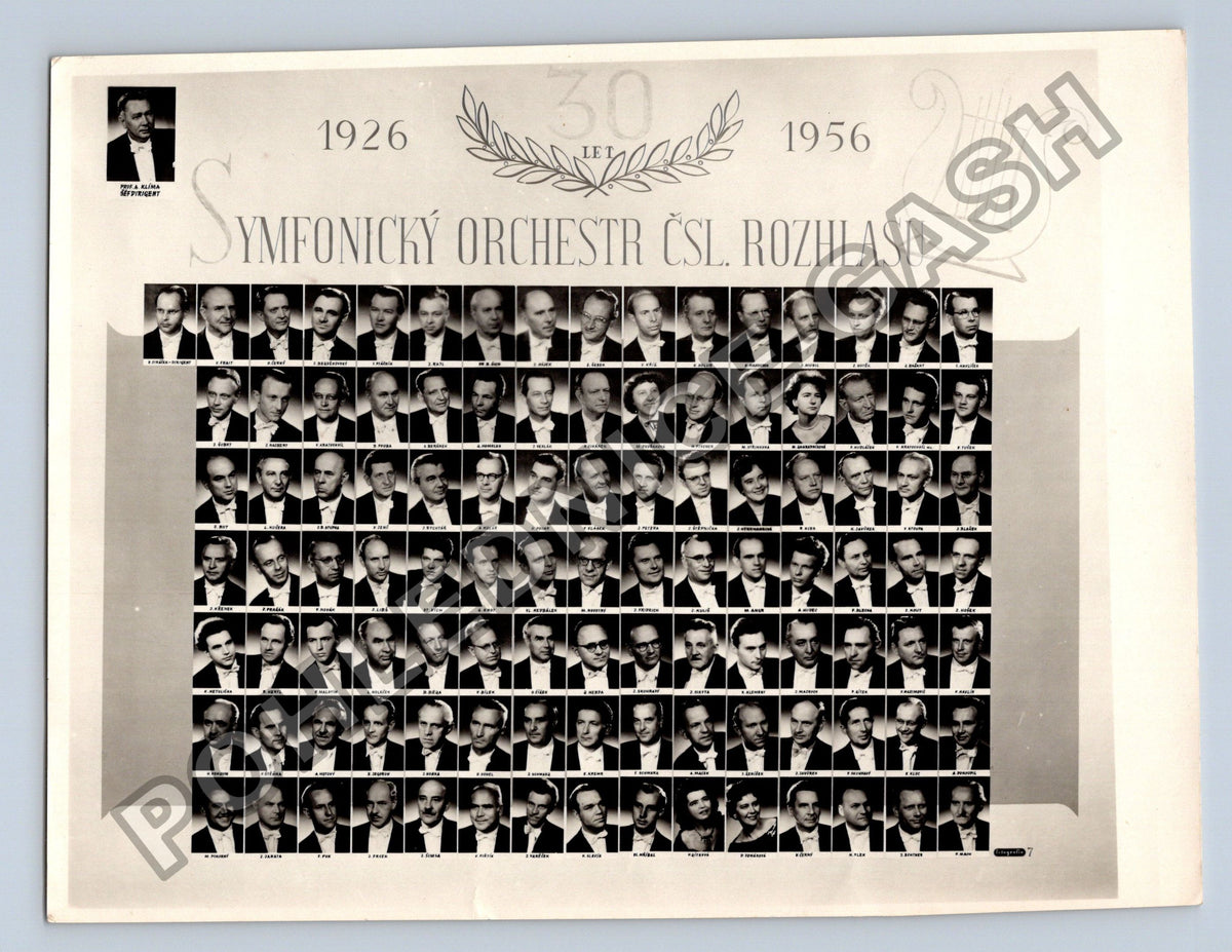 Stará fotografie Praha Symfonický orchestr Čs. rozhlasu 1956 (BM26214)