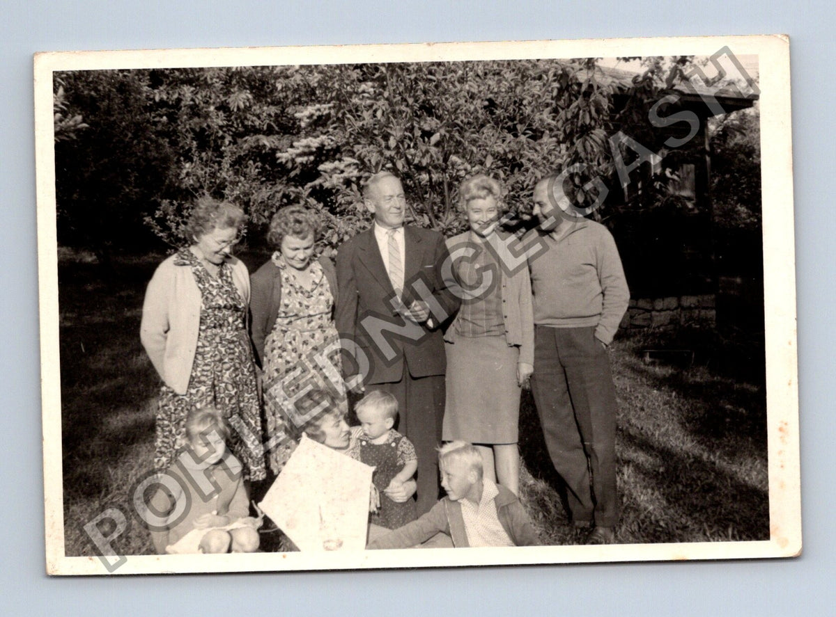 Stará fotografie rodinná skupina s dětmi (BM26273)