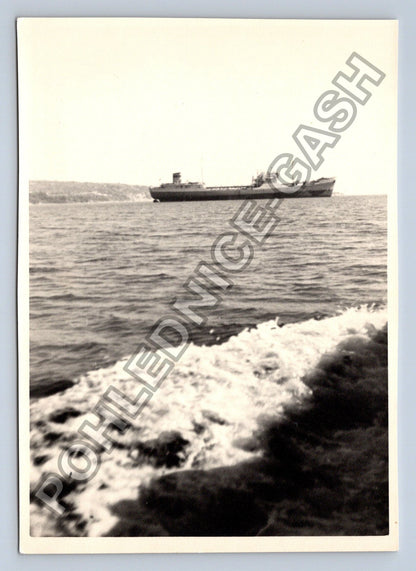 Stará fotografie loď na moři s vlnou (BM26353)