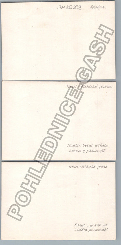 Stará fotografie Slovinsko Postojna hotel a bus (BM26393)