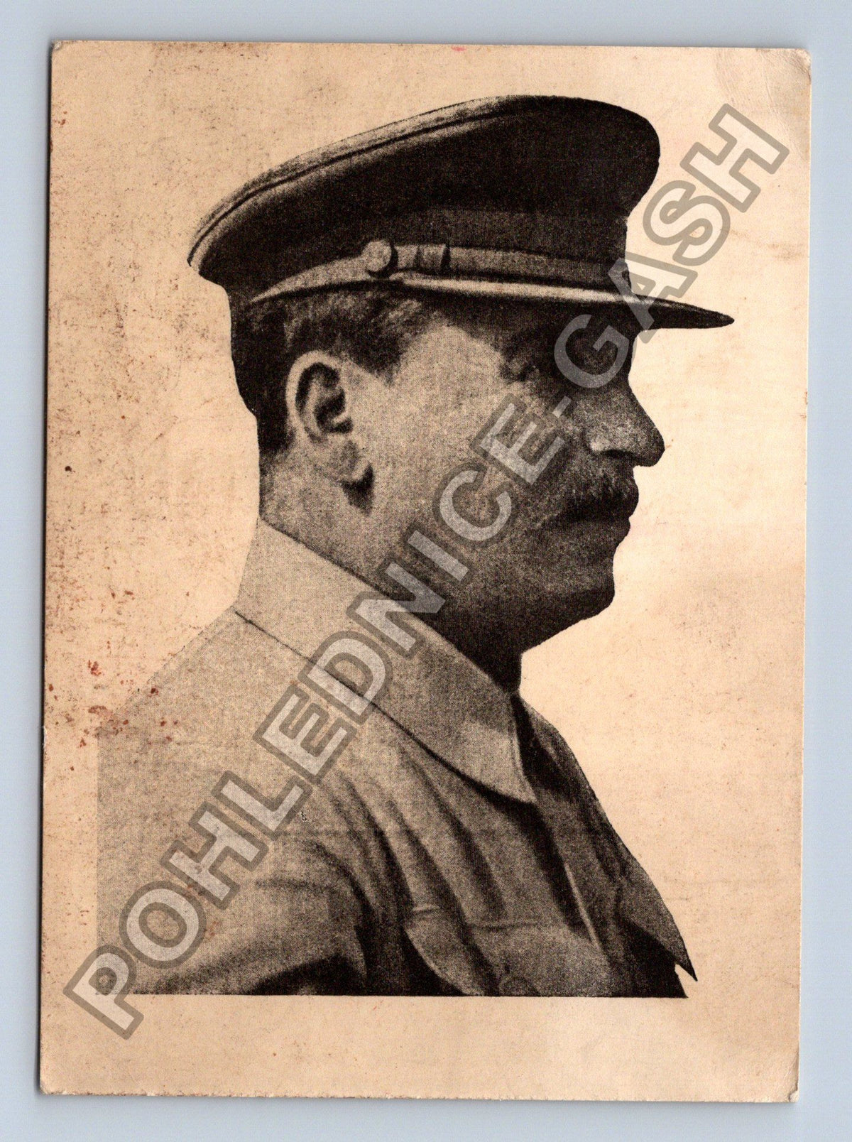 Pohlednice umělecká profil muže v helmě (BM26493)