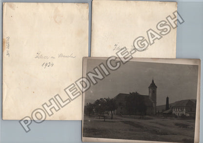 Staré fotografie Ždírec na Moravě kroje kostel 1934 (BM26543)
