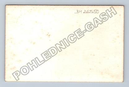 Stará fotografie průvod s vlajkou Čech jsi věrný? (BM26550)