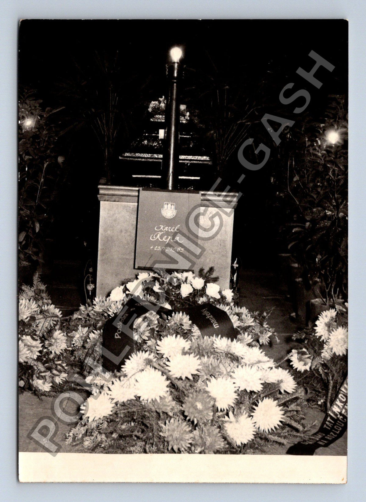 Stará fotografie pohřební věnec Saul Anna 1983 (BM26585)