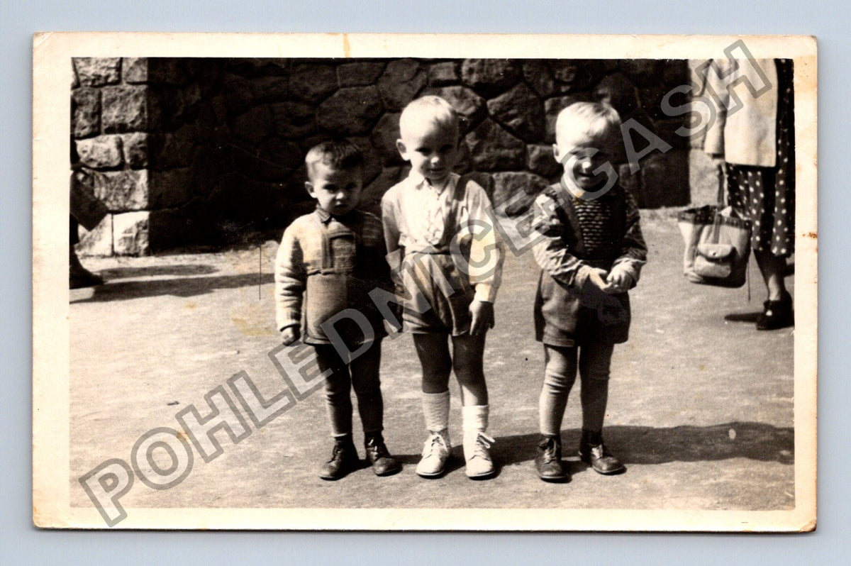 Stará fotografie tři malé děti (BM26662)