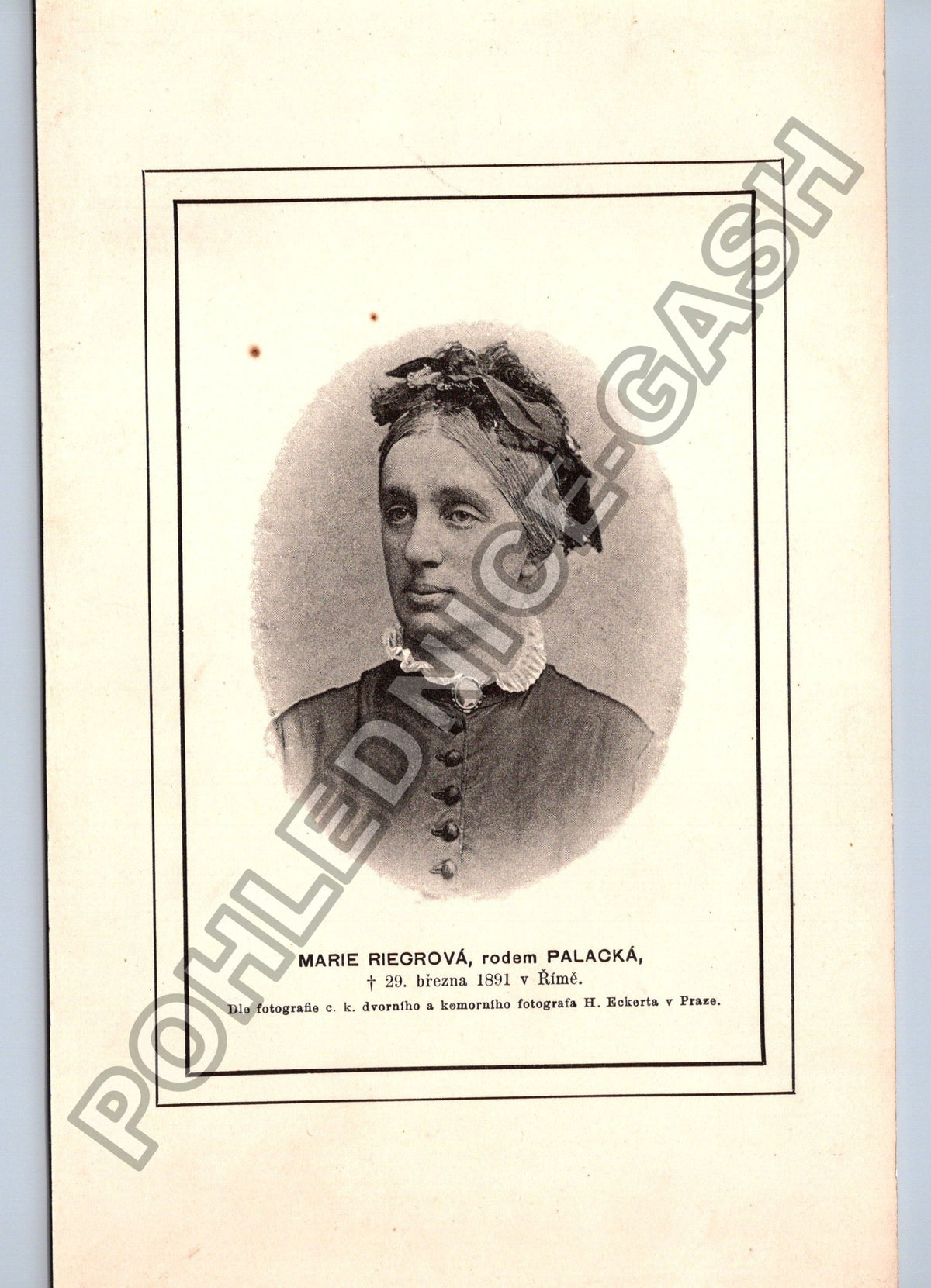 Stará fotografie Praha portrét Marie Riegerové (BM26693)