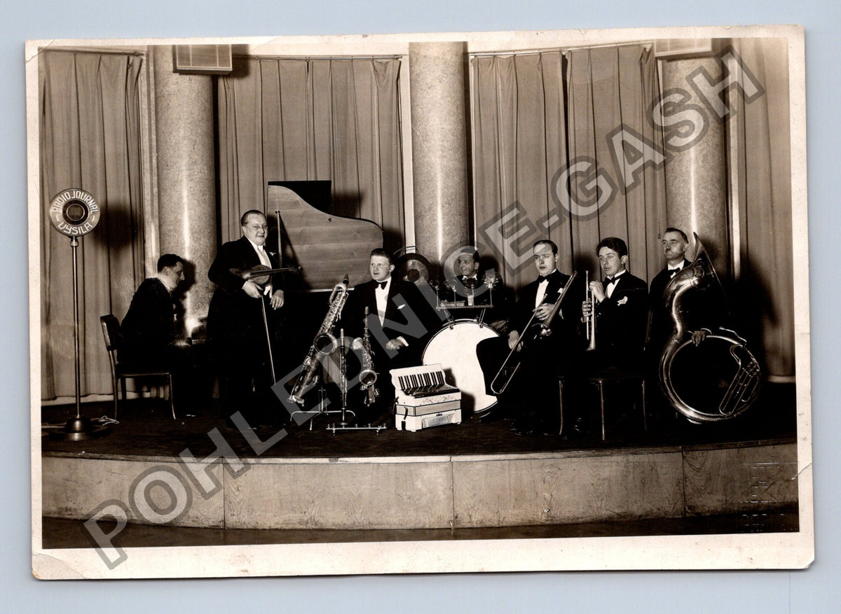 Stará fotografie Praha orchestr 1931 AUTOKLUB (BM26759)