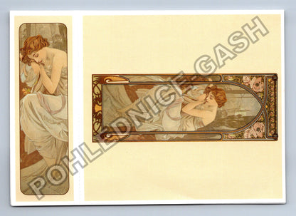 Pohlednice Mucha secesní ženské postavy 1899 (BM26778)