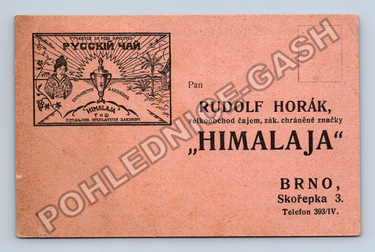 Pohlednice Brno reklamní čaj Himalaja 1923 (BM26784)
