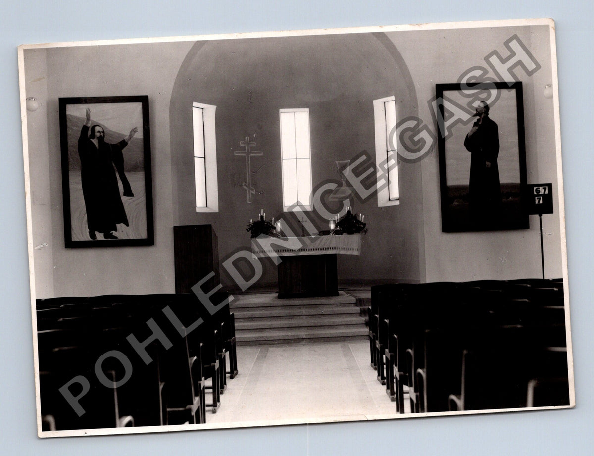 Stará fotografie Jílové u Prahy interiér kaple 1942 (BM26801)