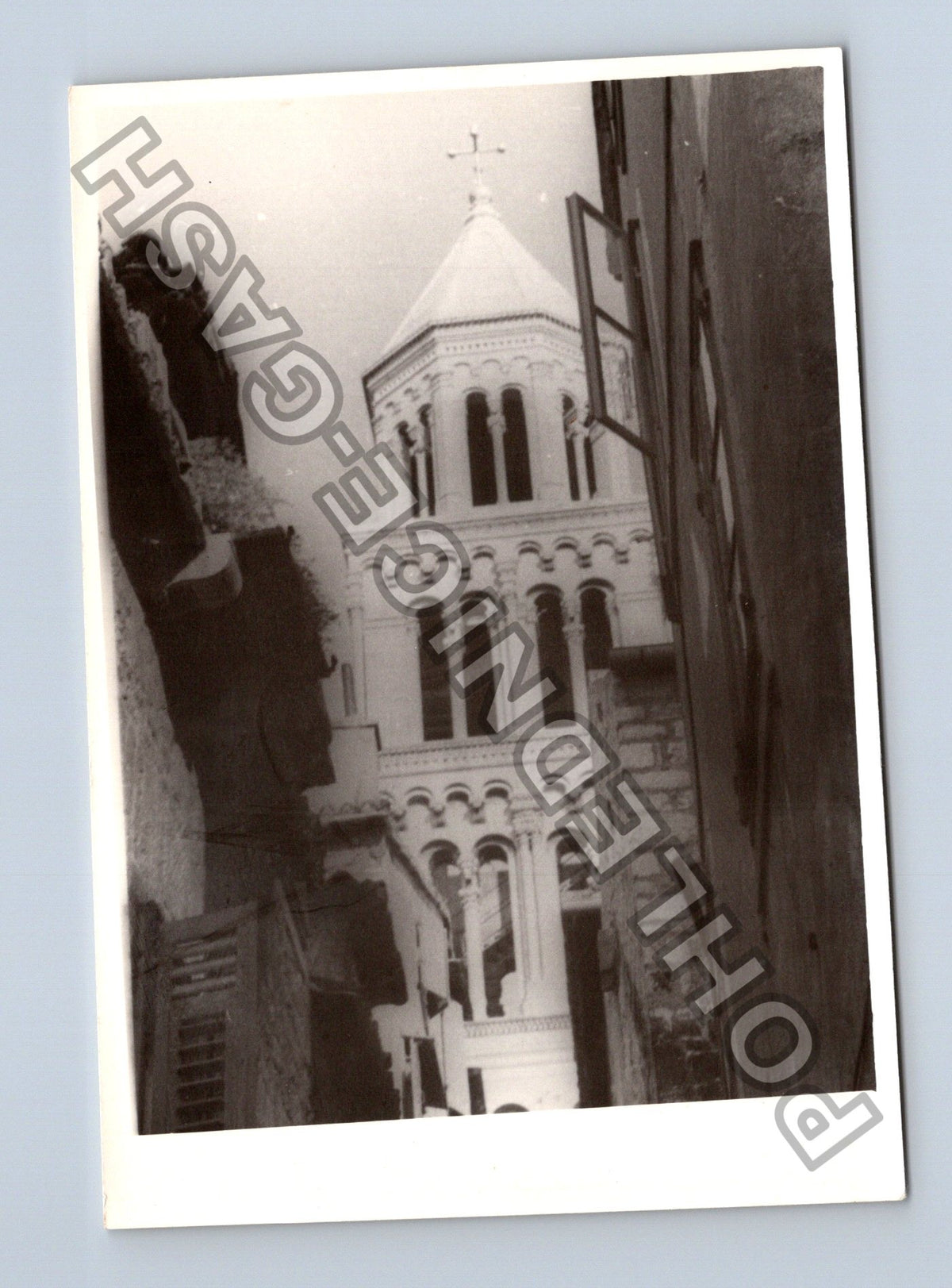 Stará fotografie věž kostela/stavby (BM26813)