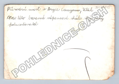 Stará fotografie Bryce Canyon přírodní most (BM26815)