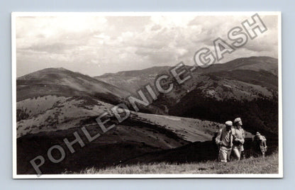 Stará fotografie horská krajina s lidmi (BM26820)