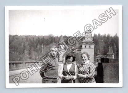 Stará fotografie Orlík přehrada skupinka lidí (BM26844)