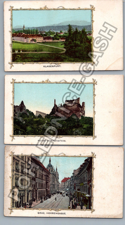 Pohlednice Rakousko Klagenfurt Dürnstein Graz (BM26907)