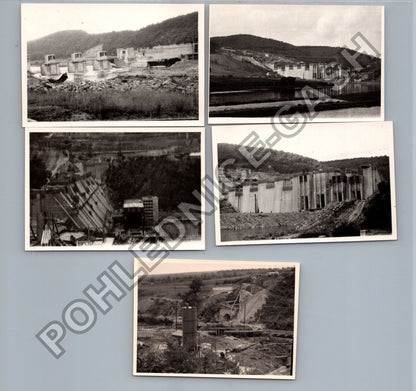Stará fotografie stavba přehrady (BM26908)