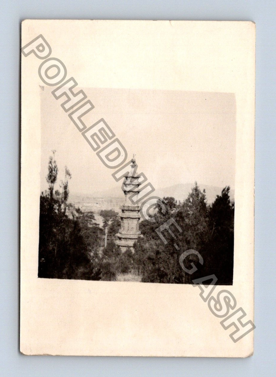 Stará fotografie Čína porcelánová věž (BM26911)