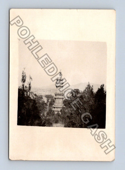 Stará fotografie Čína porcelánová věž (BM26911)