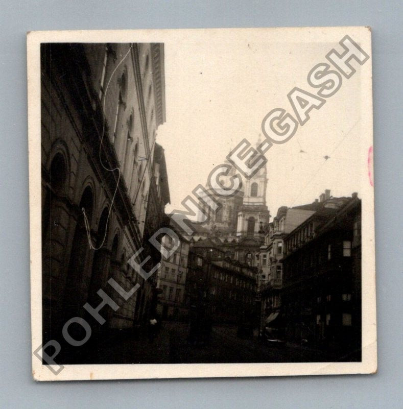 Stará fotografie Praha Kostel sv. Mikuláše Karmelitská ulice (BM26960)