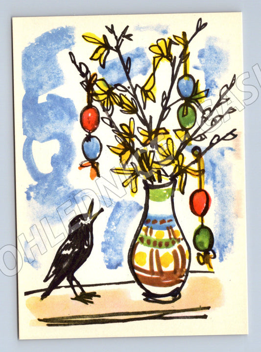 Easter postcard Happy Easter J Pear (M10020)