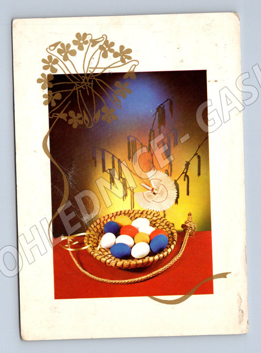 Postcard ethnography basket textile balls (M10040)