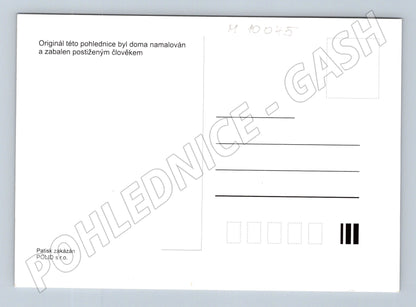 Velikonoční pohlednice kuřátka ruční kresba (M10045)
