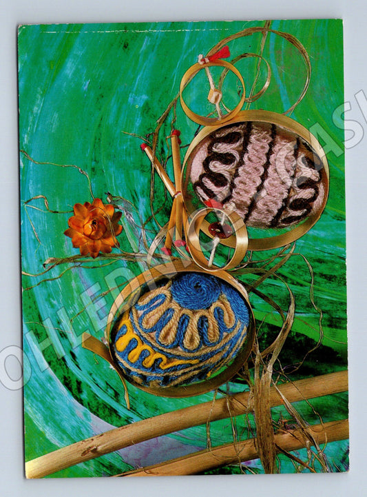 Velikonoční pohlednice ČSSR kraslice ručně psaná (M10052)