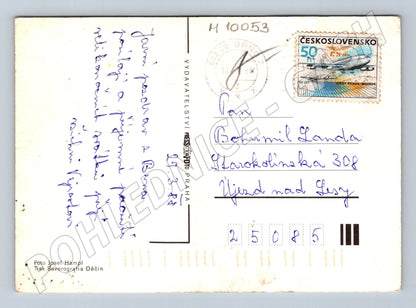 Velikonoční pohlednice ČSSR 1988 kraslice pomlázka (M10053)