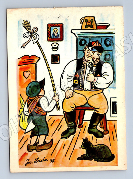 Velikonoční pohlednice Josef Lada 1938 prošlá (M10058)