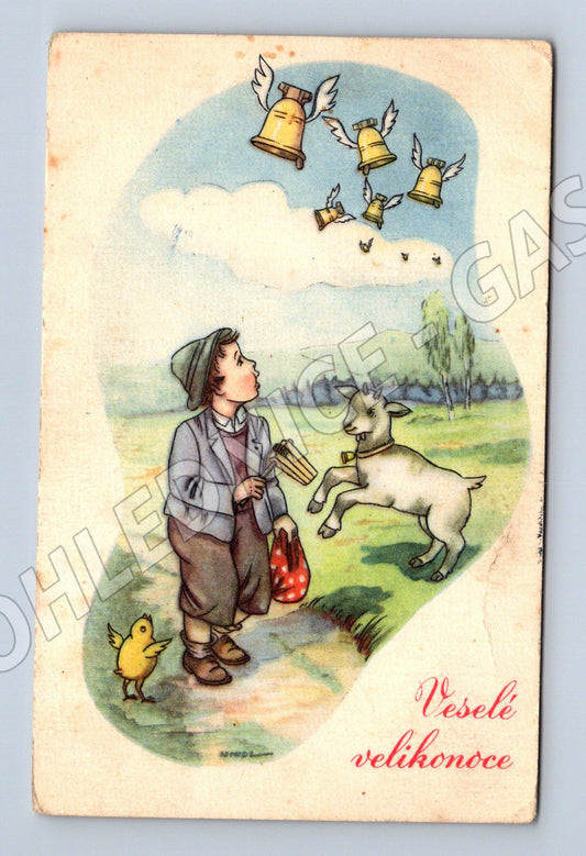 Velikonoční pohlednice ČSR 1918 malý formát (M10060)