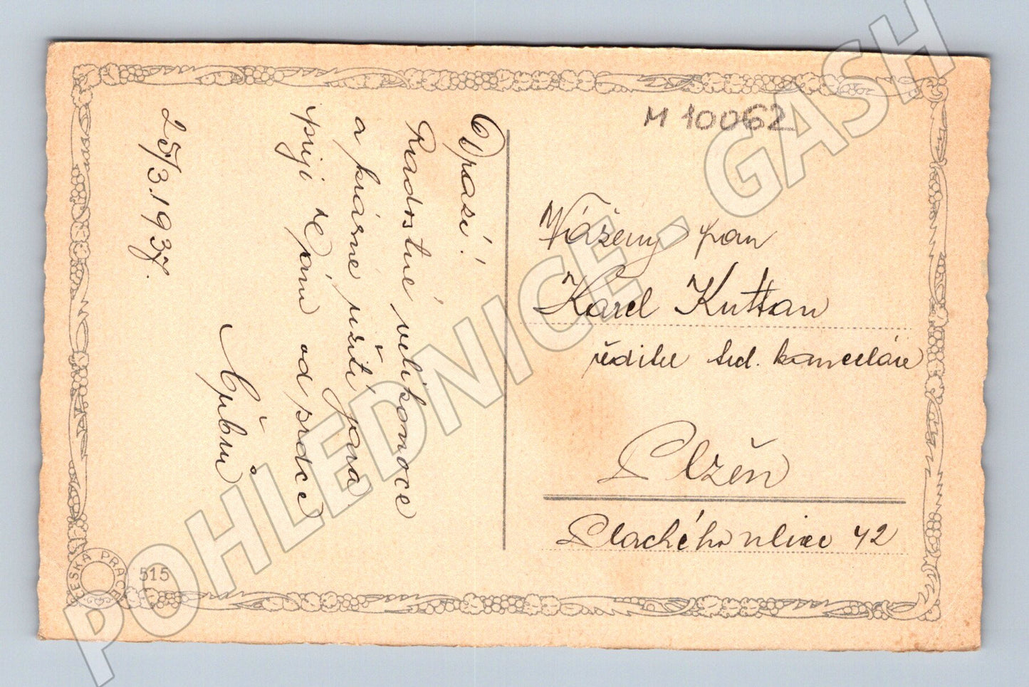 Pohlednice Náves J Detsch 1937 malý formát (M10062)