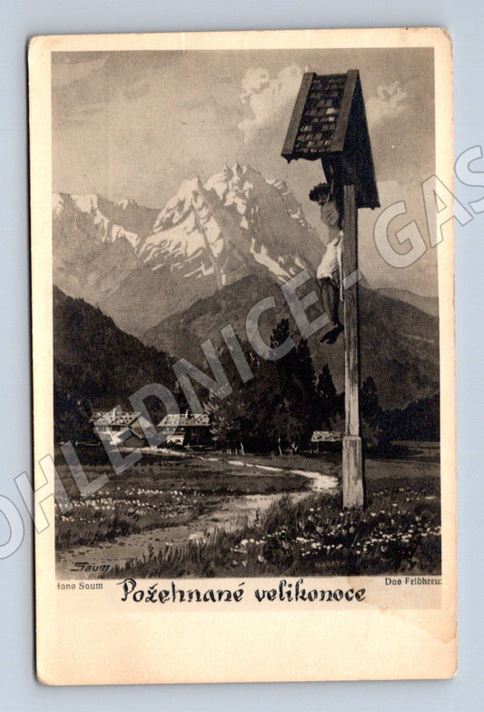 Velikonoční pohlednice Požehnané velikonoce ČSR (M10064)