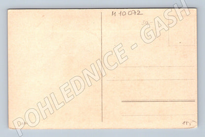 Pohlednice koně při práci na poli zemědělství (M10072)