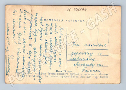 Retro pohlednice dvě koťata Rusko 1958 (M10074)