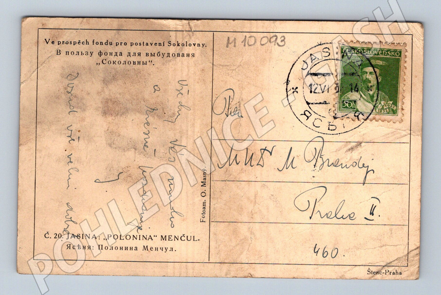 Pohlednice Jasina Polonina Menčul krávy (M10093)