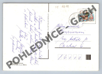 Pohlednice Vánoční kresba Lažanová (M1011)