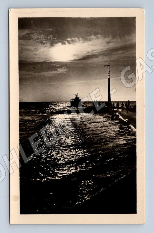 Siófok západ slunce na Balatonu starý pohled (M10123)