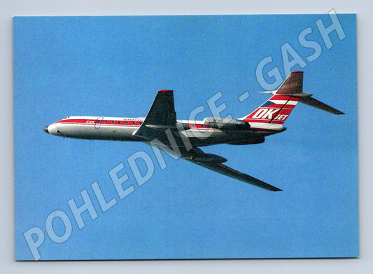 ČSA Tupolev Tu-134A letecká pohlednice (M10133)
