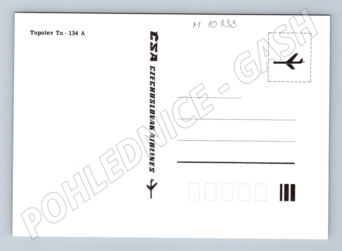 ČSA Tupolev Tu-134A letecká pohlednice (M10133)