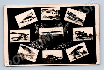 Letecký pozdrav koláž letadel Prostějov (M10139)