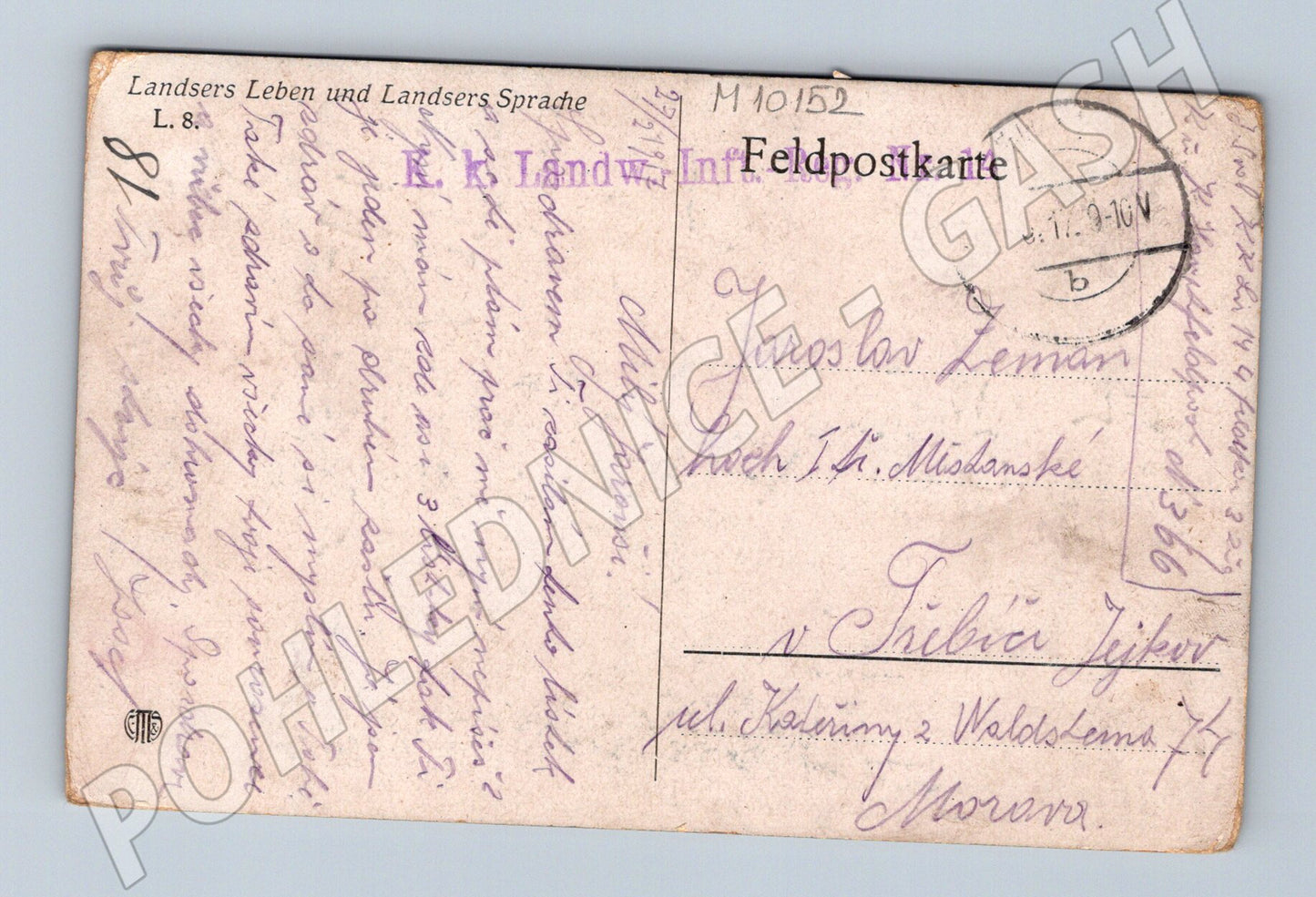 Feldpost 1 sv válka humorní vojáci (M10152)