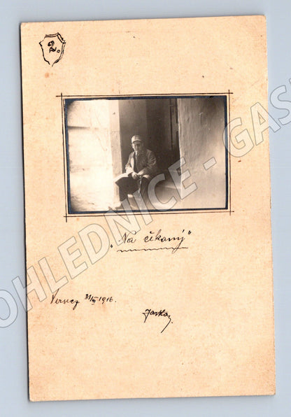 Vršac Verscz 1916 vojenský motiv rukopis srbsko (M10170)